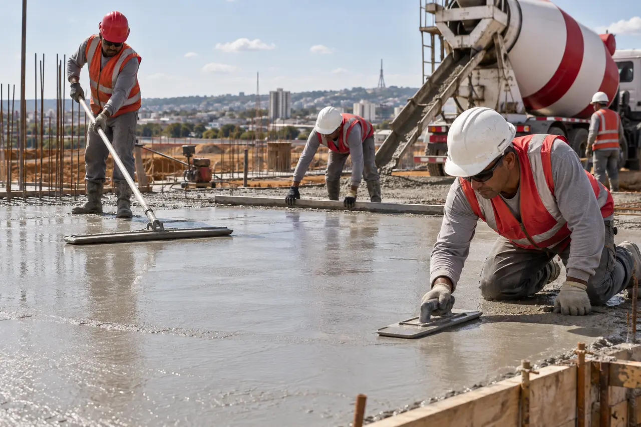 Operação profissional de concreto usinado 9